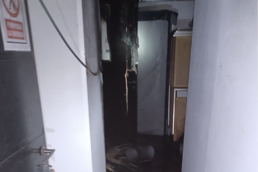 Zona afectada por el incendio