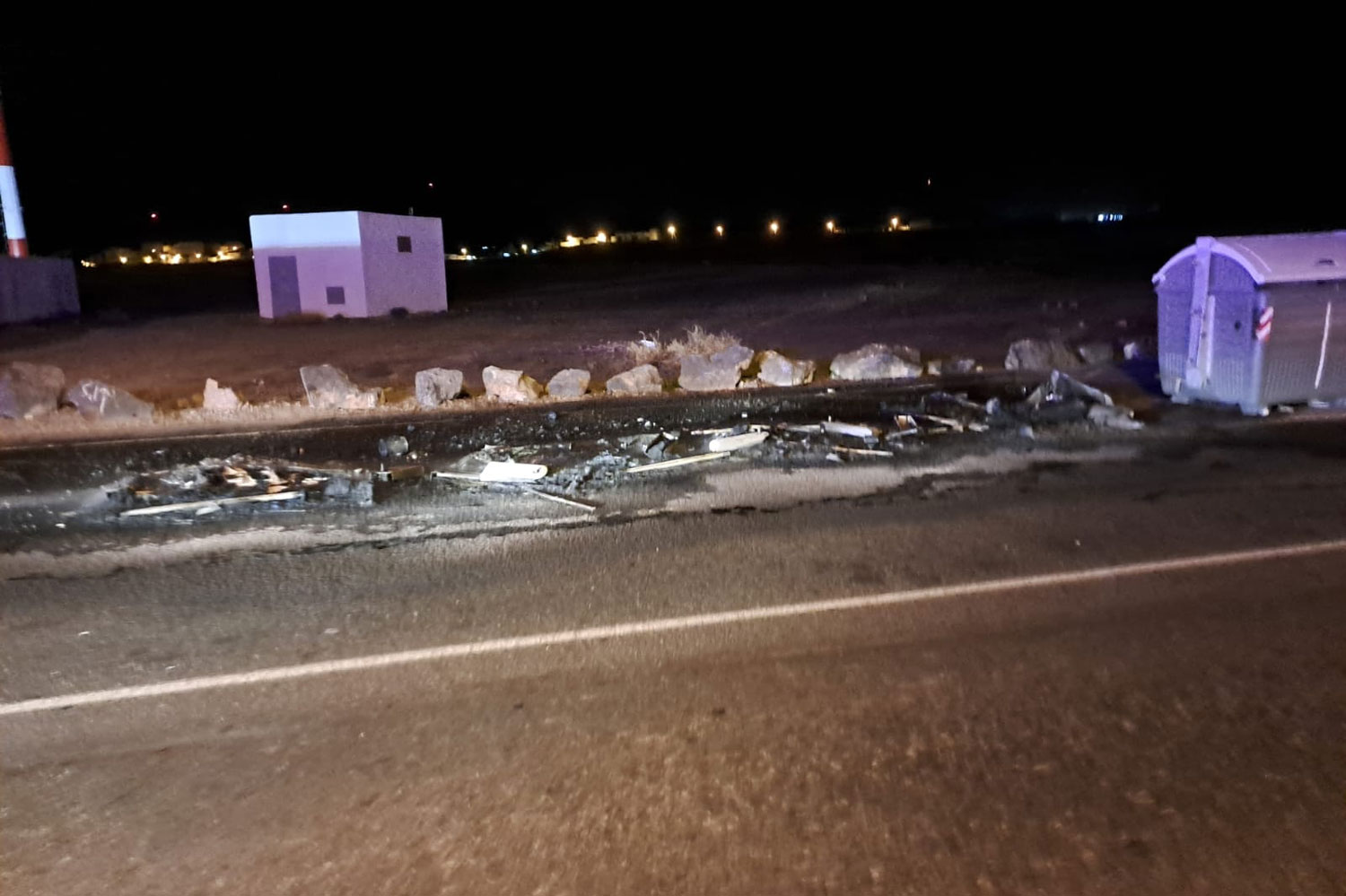 Incendio contenedores Arrecife