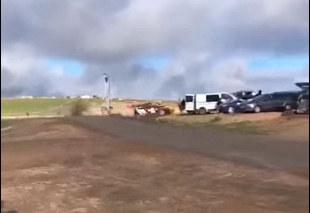 El piloto se sale de la trazada