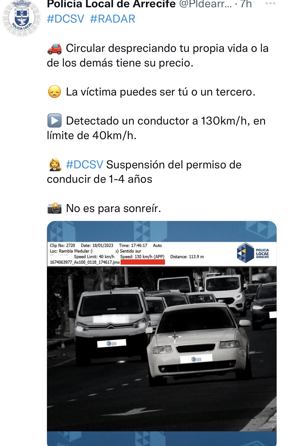 Imagen de La Policía Local de Arrecife