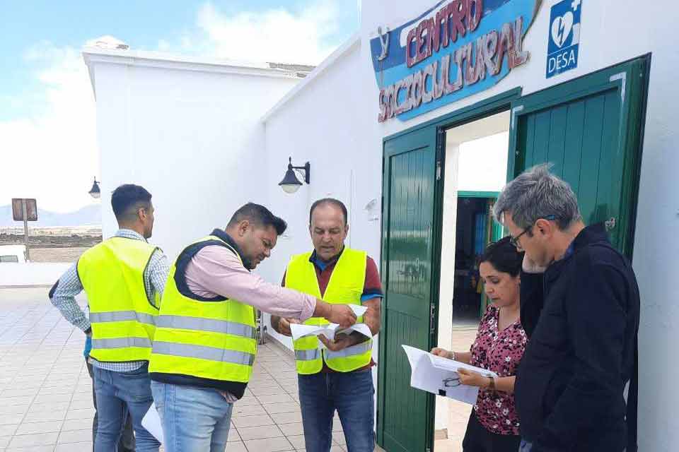 Obras en el centro sociocultural de La Santa