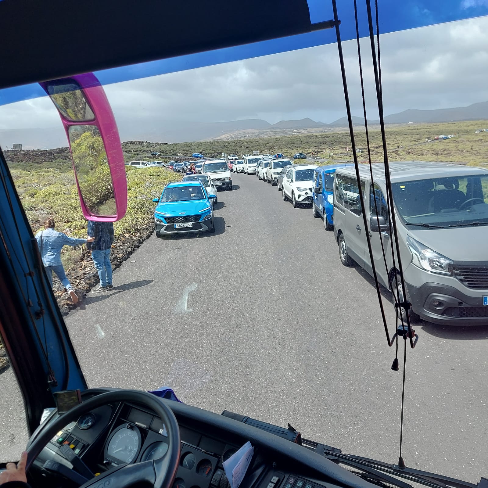 Acceso a Los Jameos del Agua este jueves por la mañana
