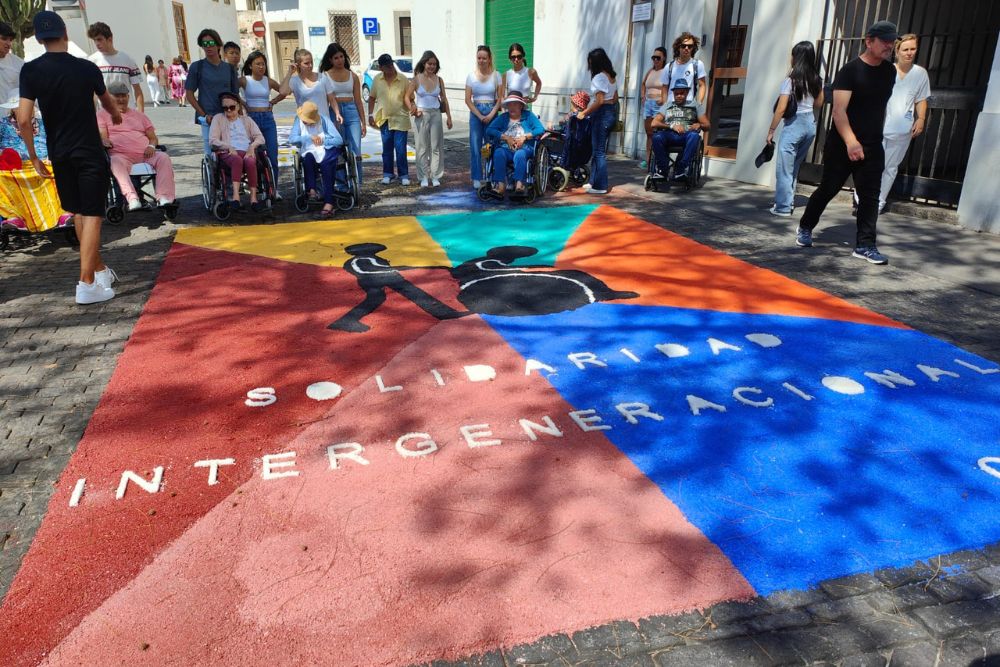 Alfombra del Corpus en Arrecife
