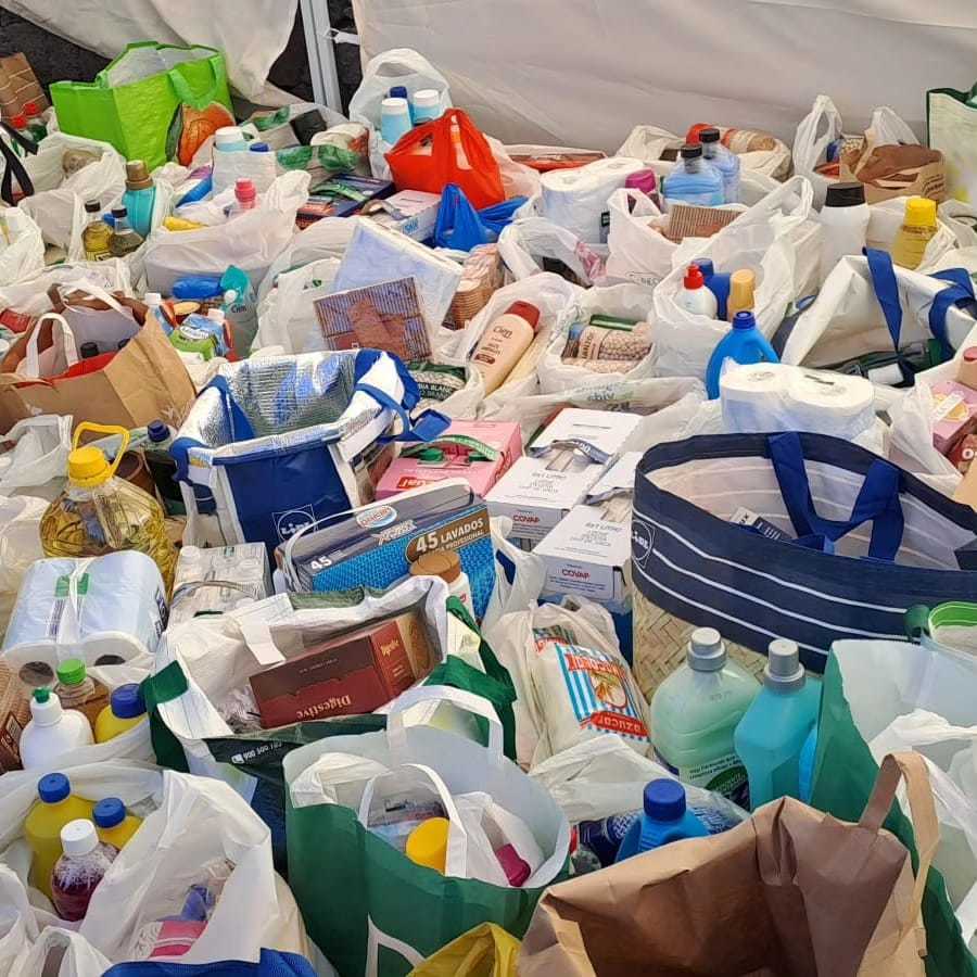 Parte de los productos donados.