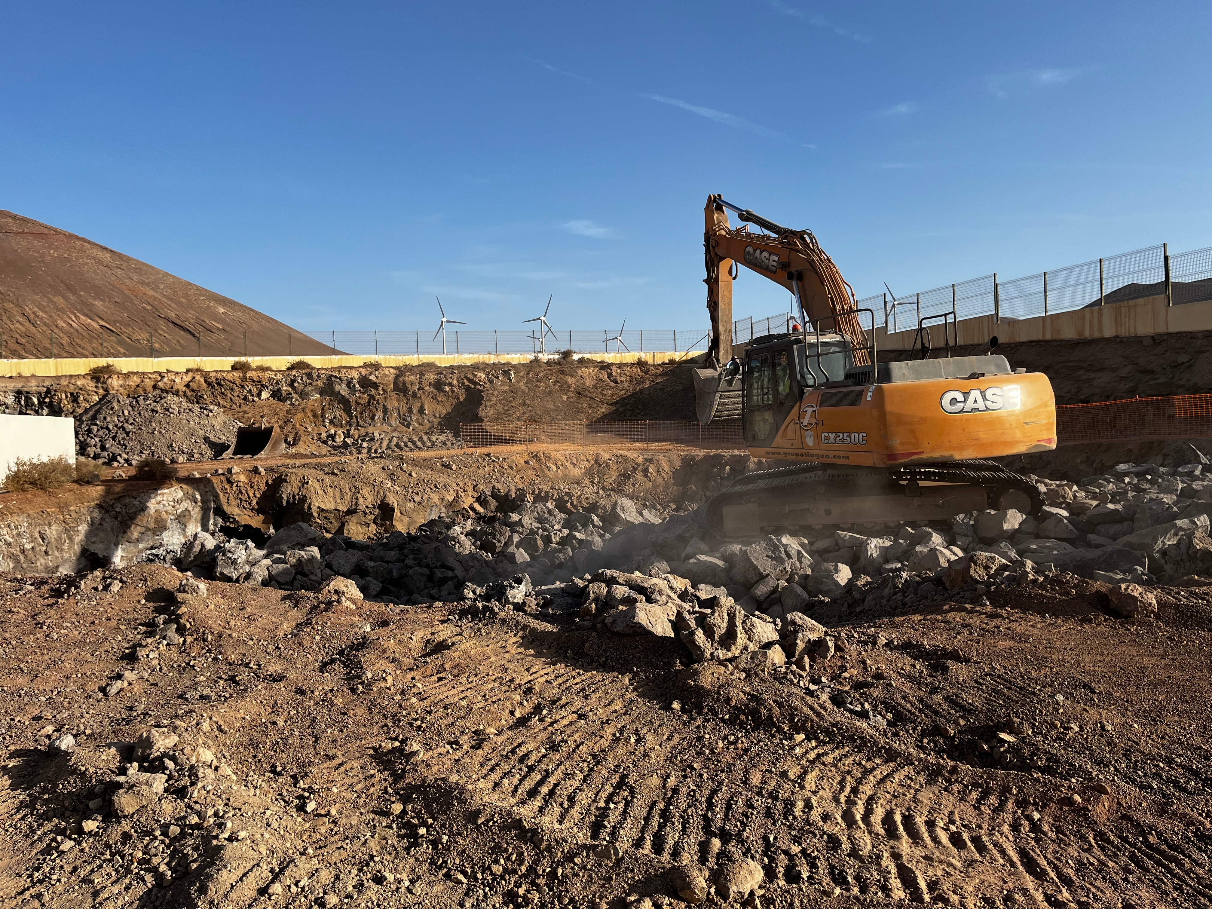 Obras en la nueva depuradora de Arrecife