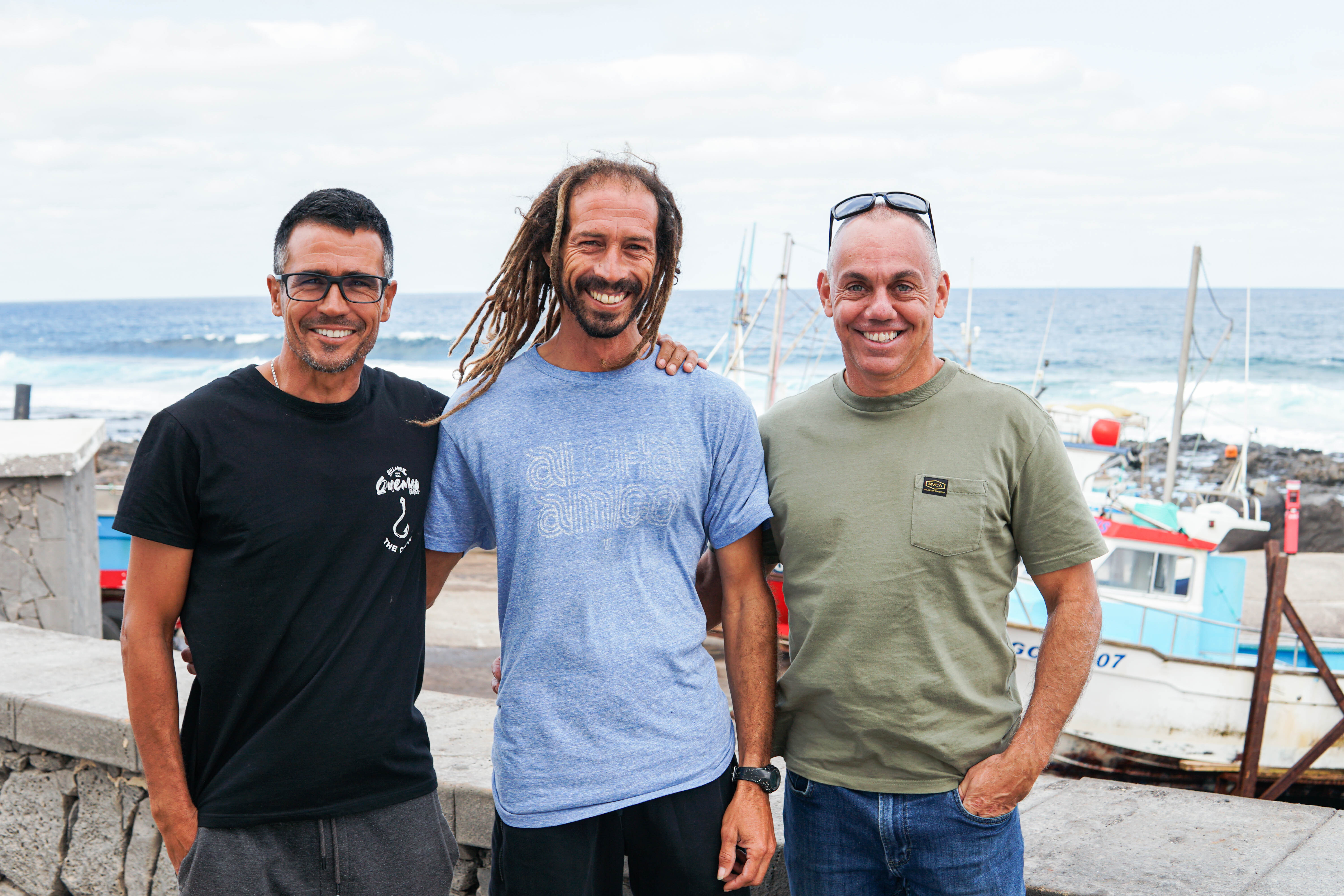 Francisco Saénz, Héctor Rodríguez y Lorenzo Suárez. Foto Lanzarote Quemao Class.