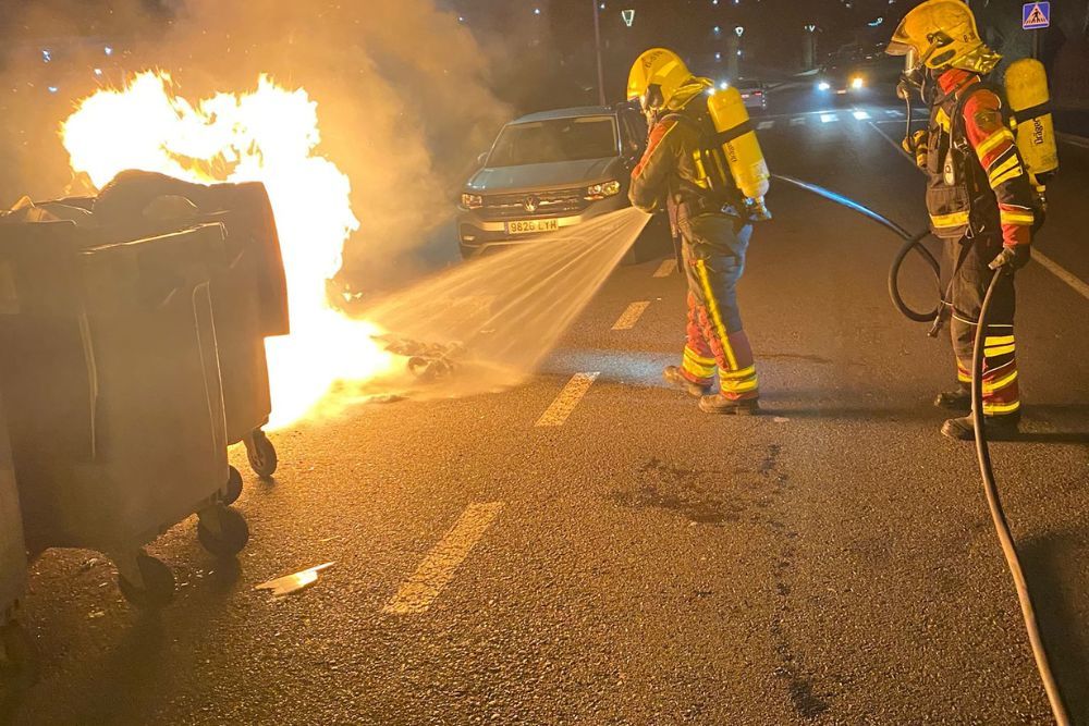 Incendio del contenedor