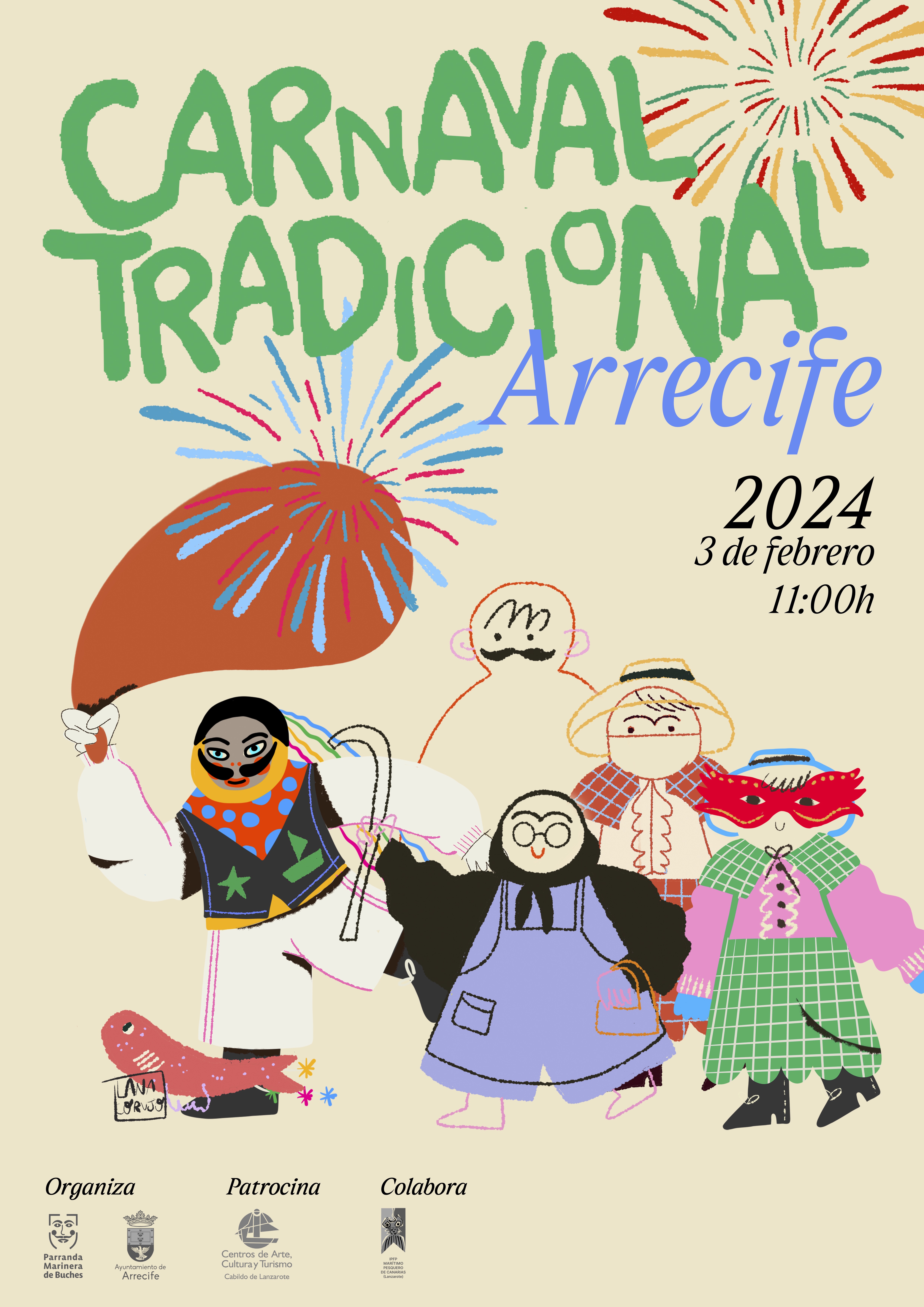 Cartel carnaval tradicional.