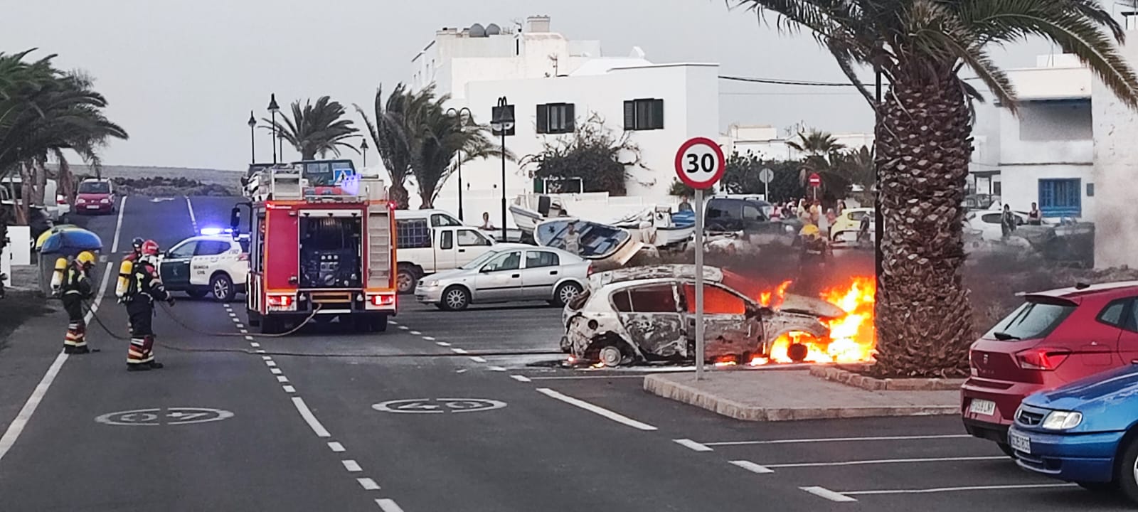 Incendio en Punta Mujeres.