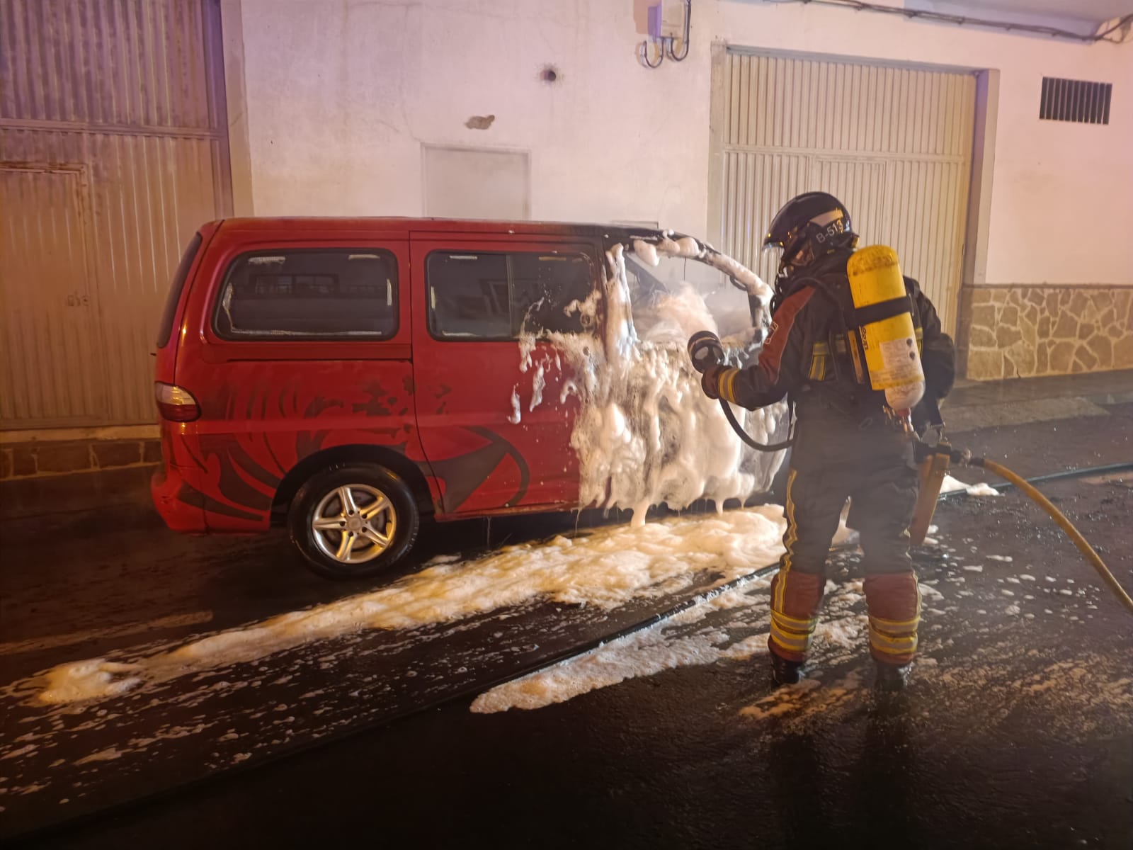 Incendio de vehículos en Arrecife.
