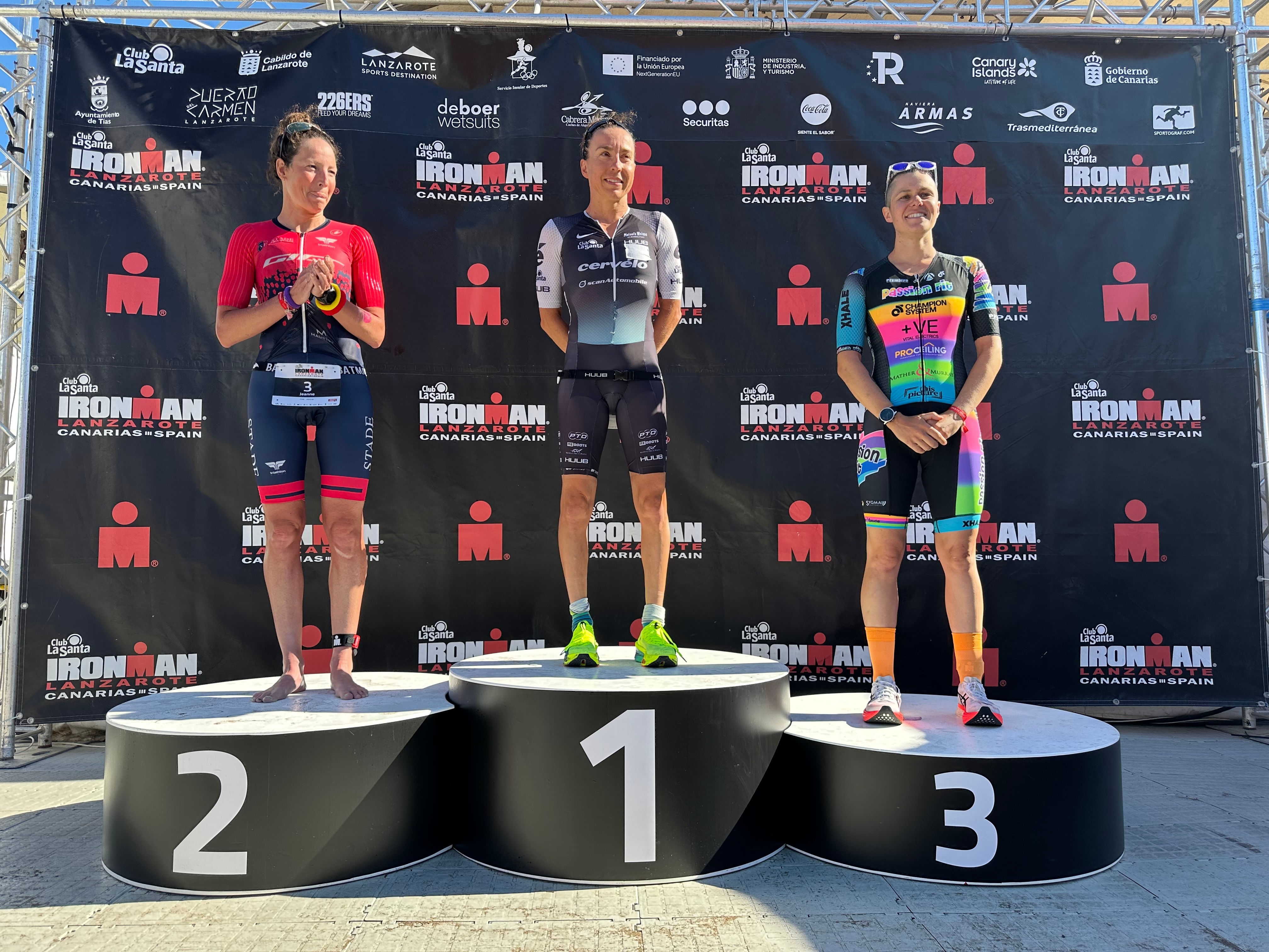 Pódium masculino Ironman 2024.
