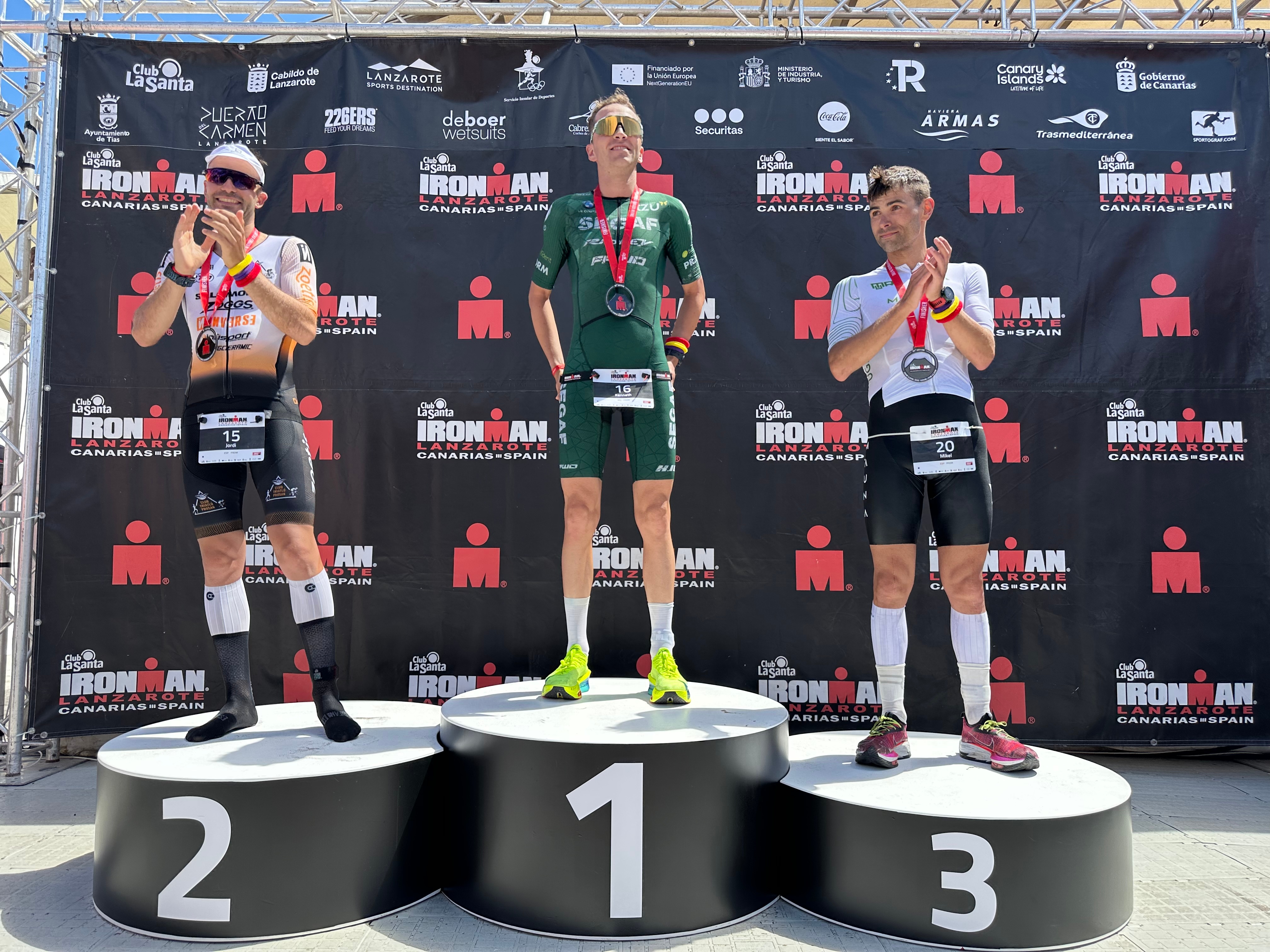 Incendio pódium masculino Ironman 2024.