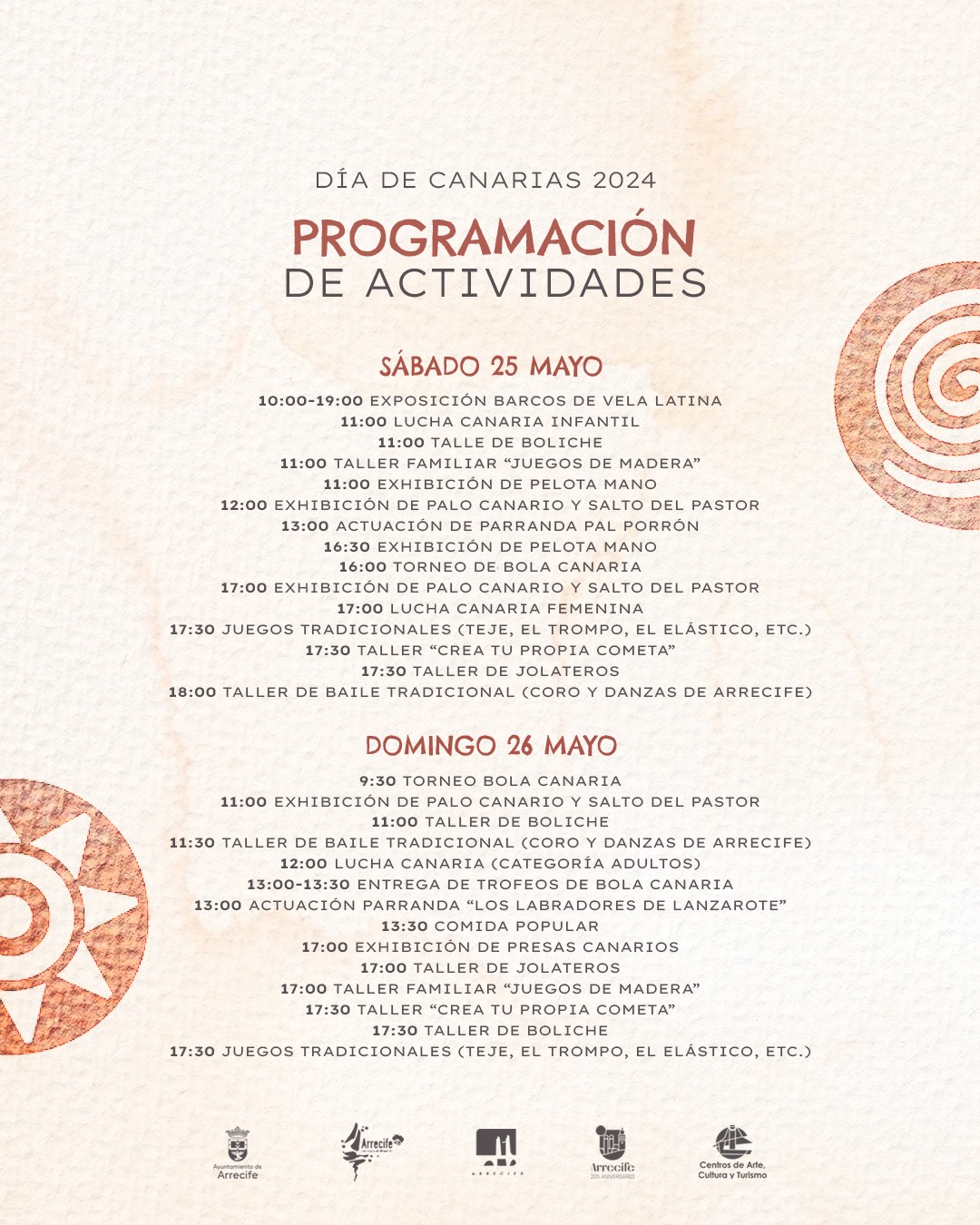 Actividades deportivas por el Día de Canarias 2024 en Arrecife.