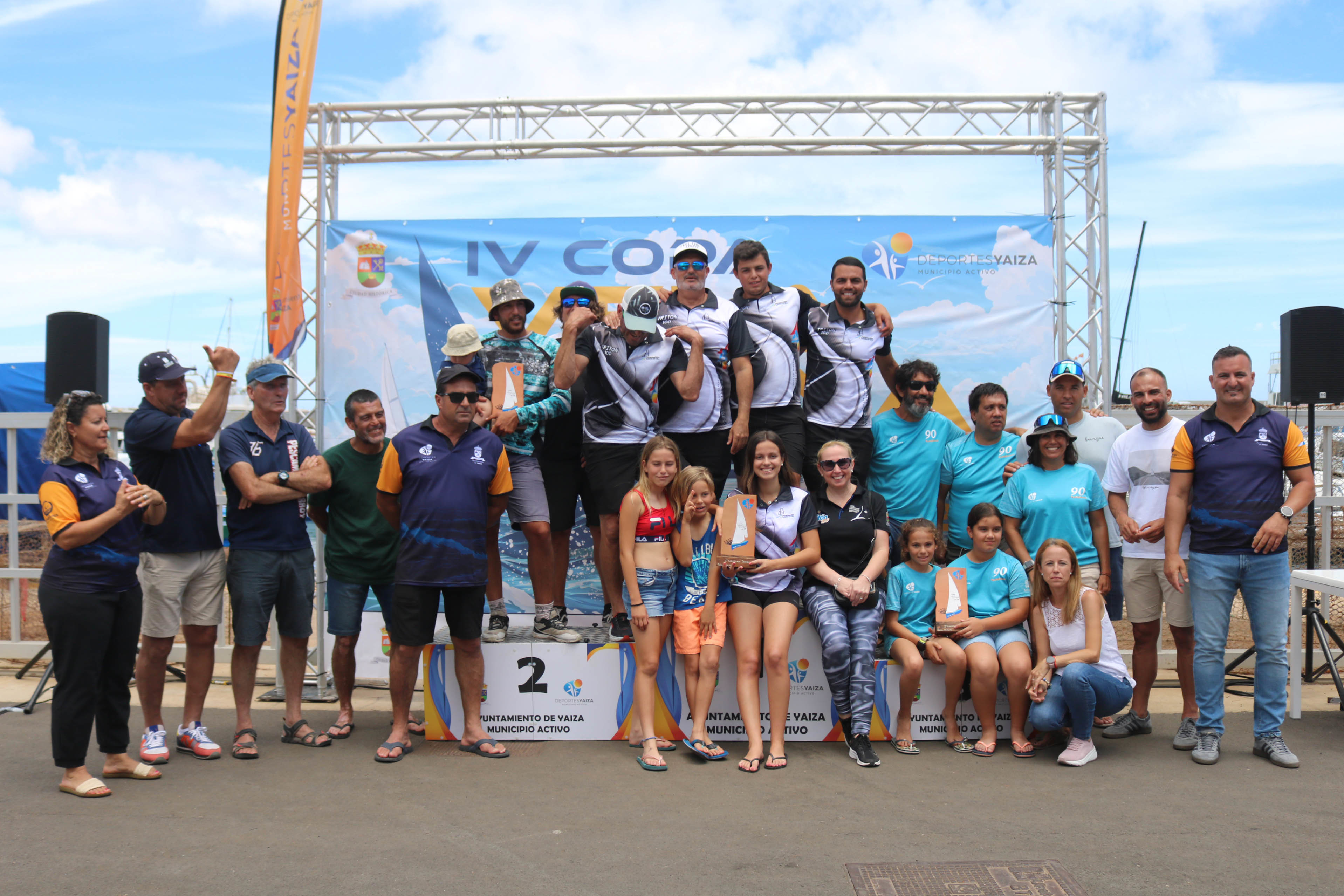Podio de la IV Copa Vela Latina del Sur.
