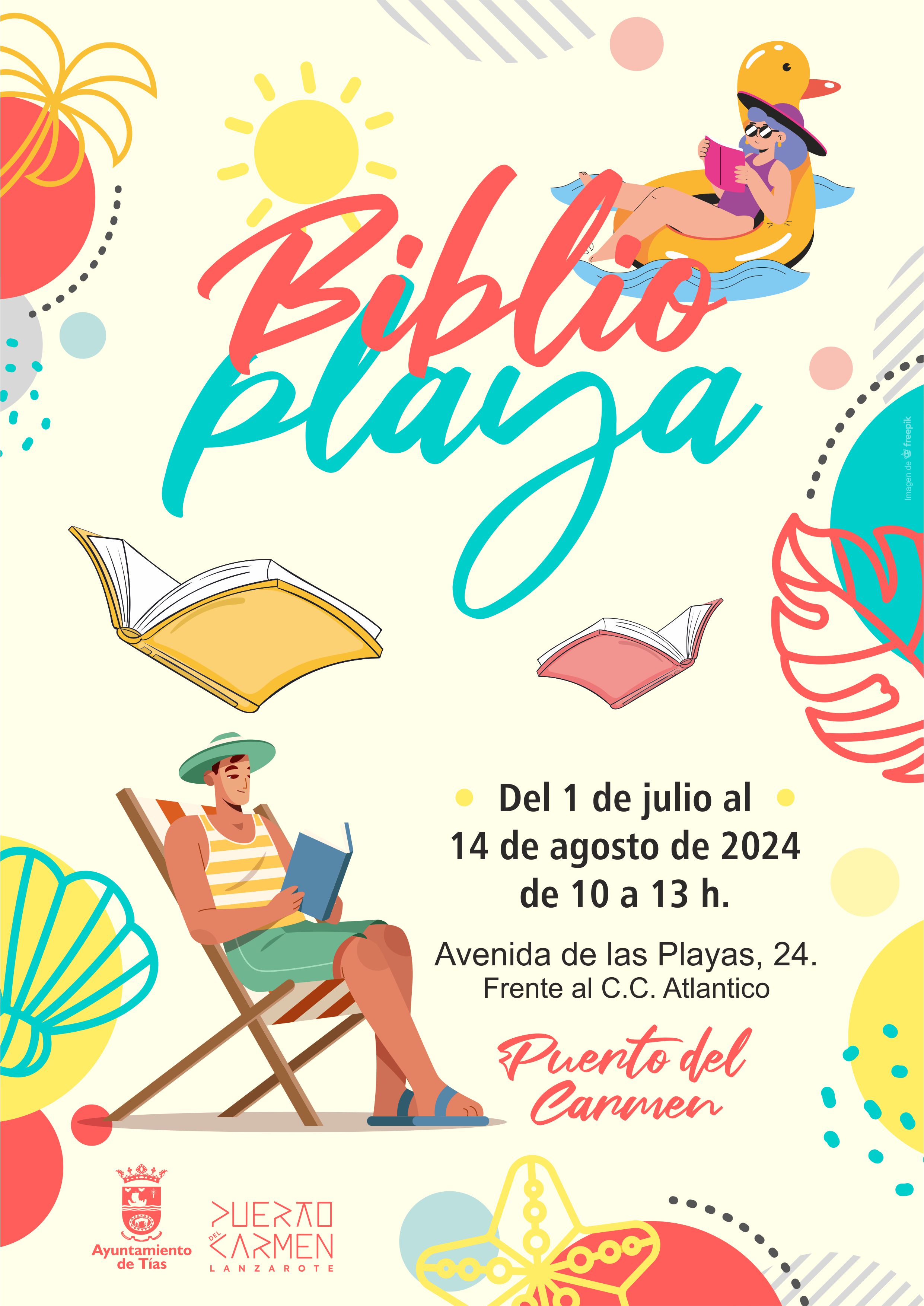 Cartel Biblioplaya 2024.