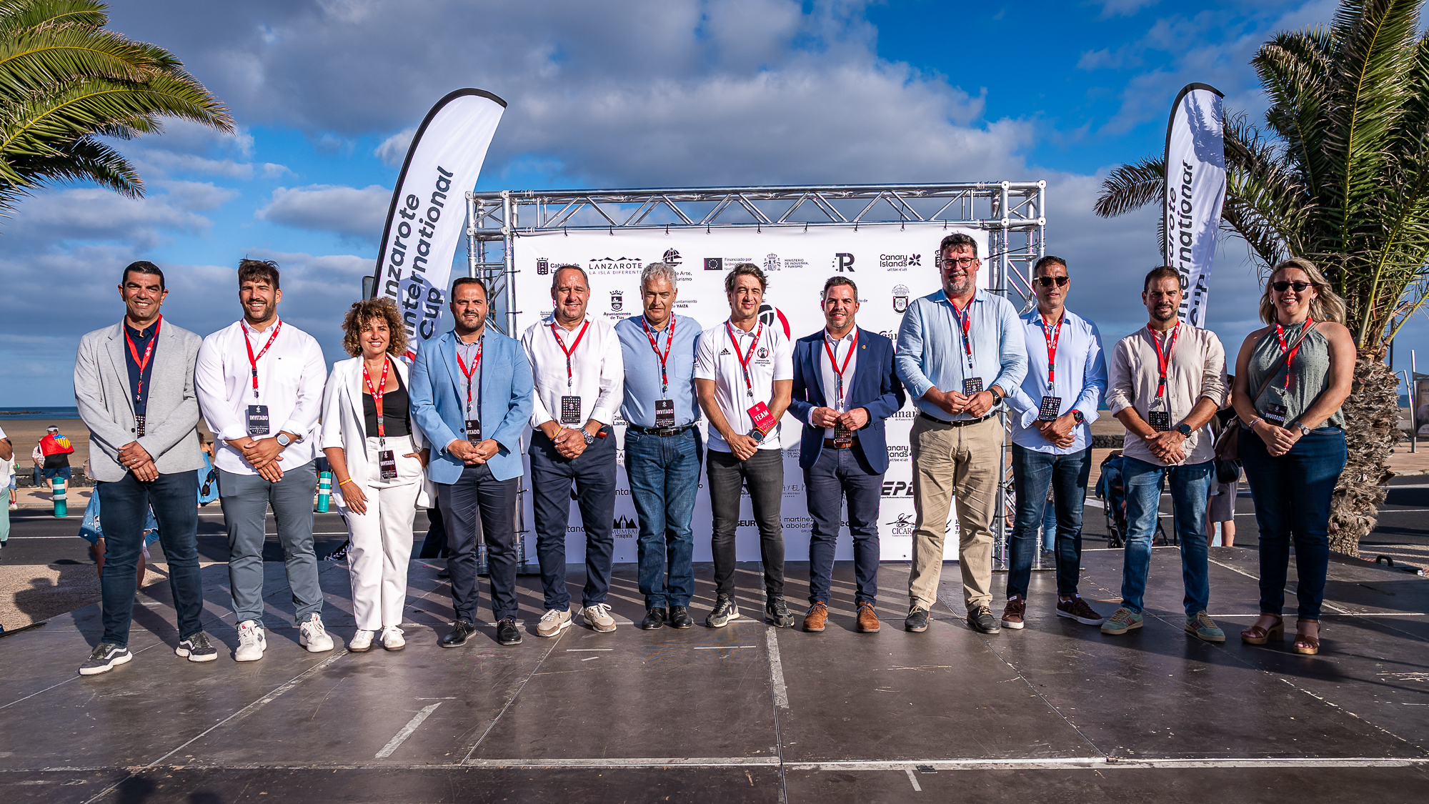 Autoridades en la presentación de la 'Lanzarote International Cup'.