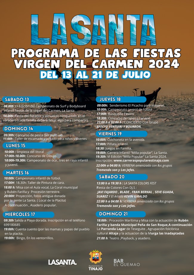 Cartel Fiestas de La Santa 2024.