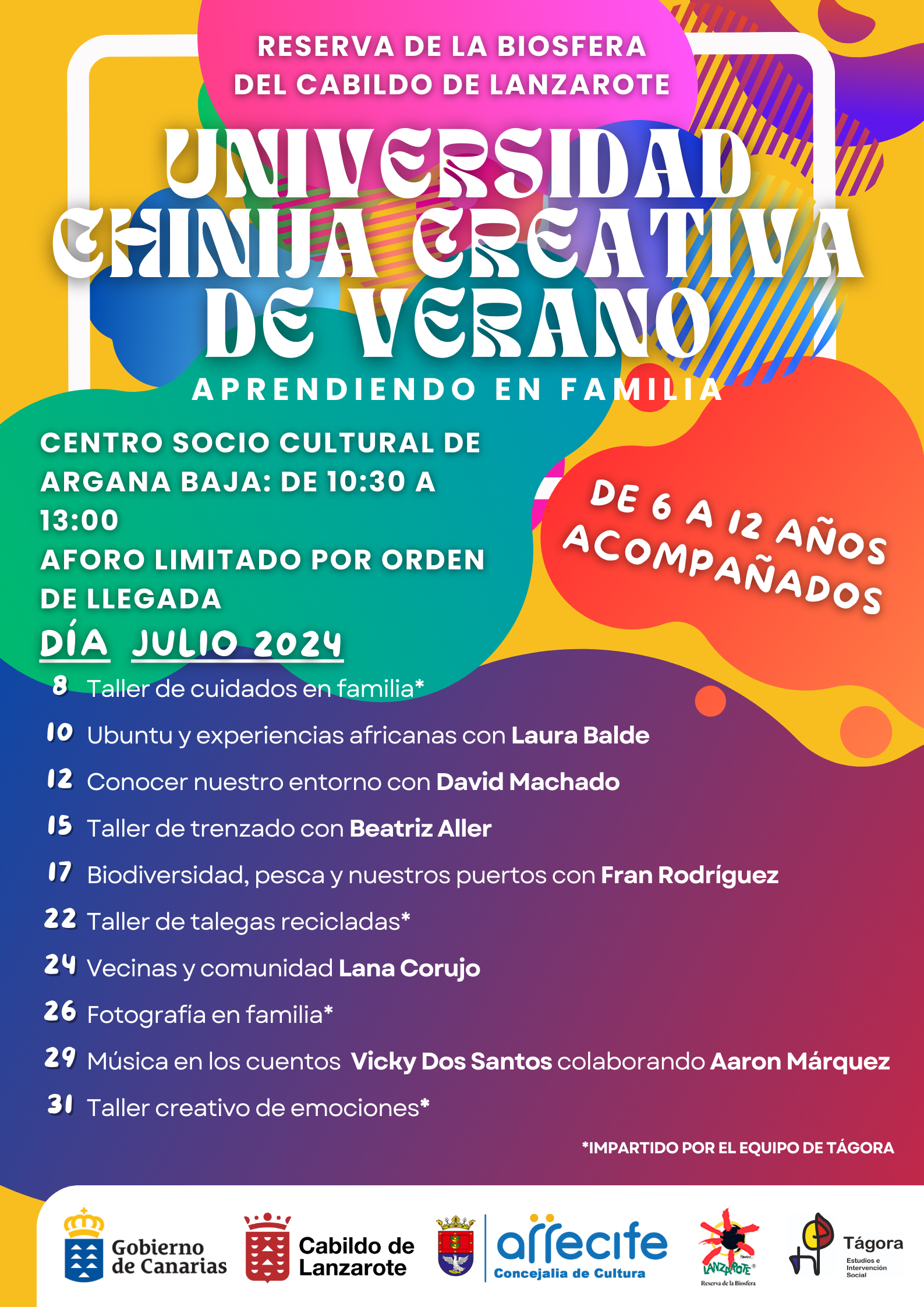 Cartel Universidad creativa de verano.