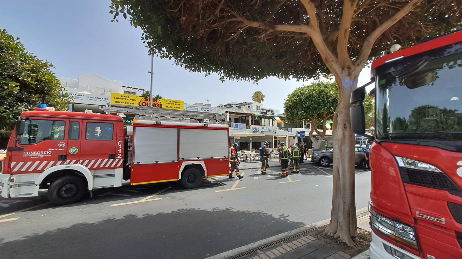 Incendio en la cocina de un restaurante de Puerto del Carmen.