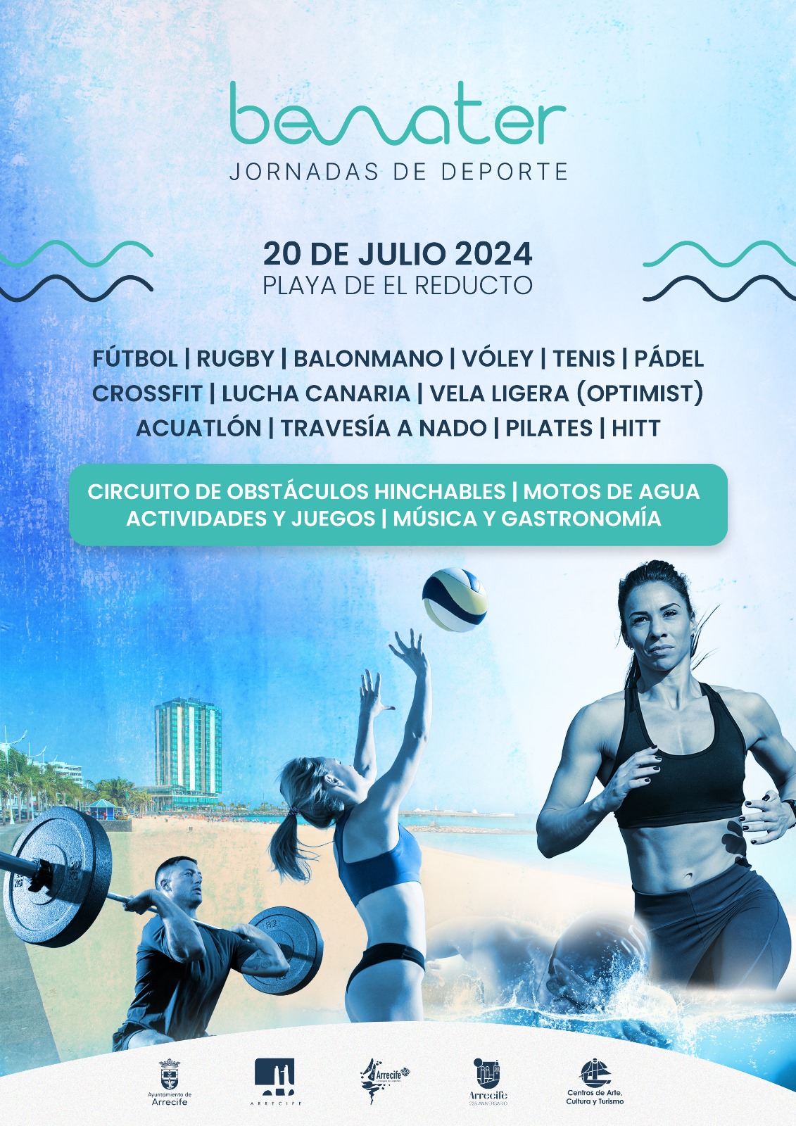 Cartel oficial de Be Water Ciudad de Arrecife.