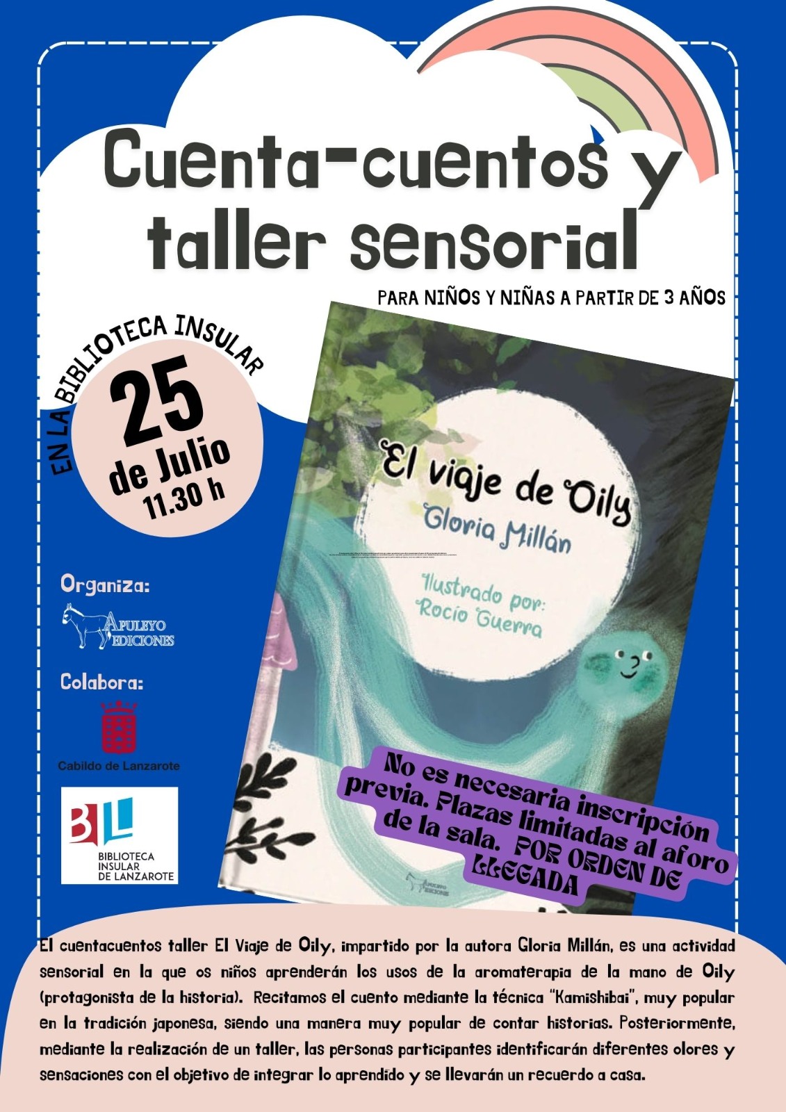 Taller de Cuentacuentos en la Biblioteca Insular.