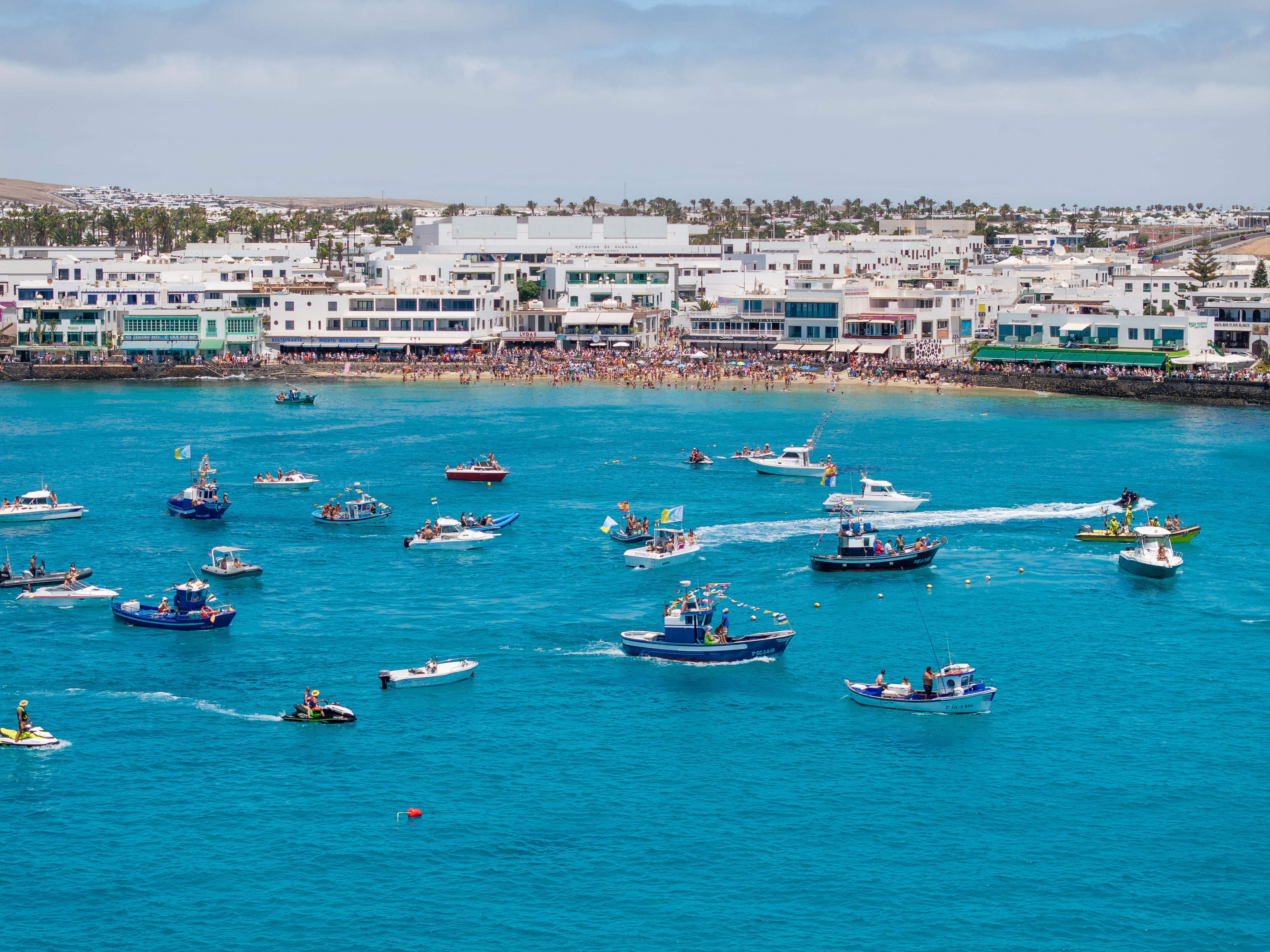Procesión marítima de Playa Blanca.