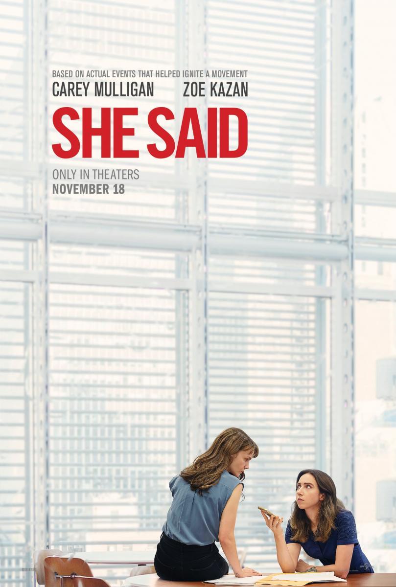 Cartel de la película 'She said'.
