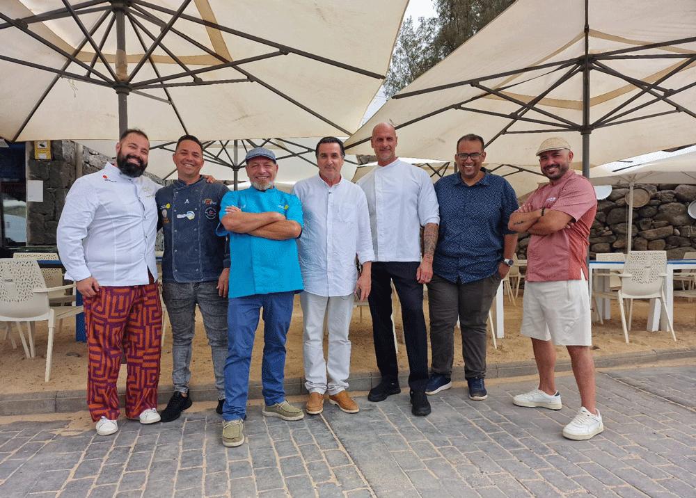 Gonzalo Calzadilla, Maikel López, Luis Benito, Domingo Rivero, Germán Blanco, Rubén Rivera y Yeray Gil