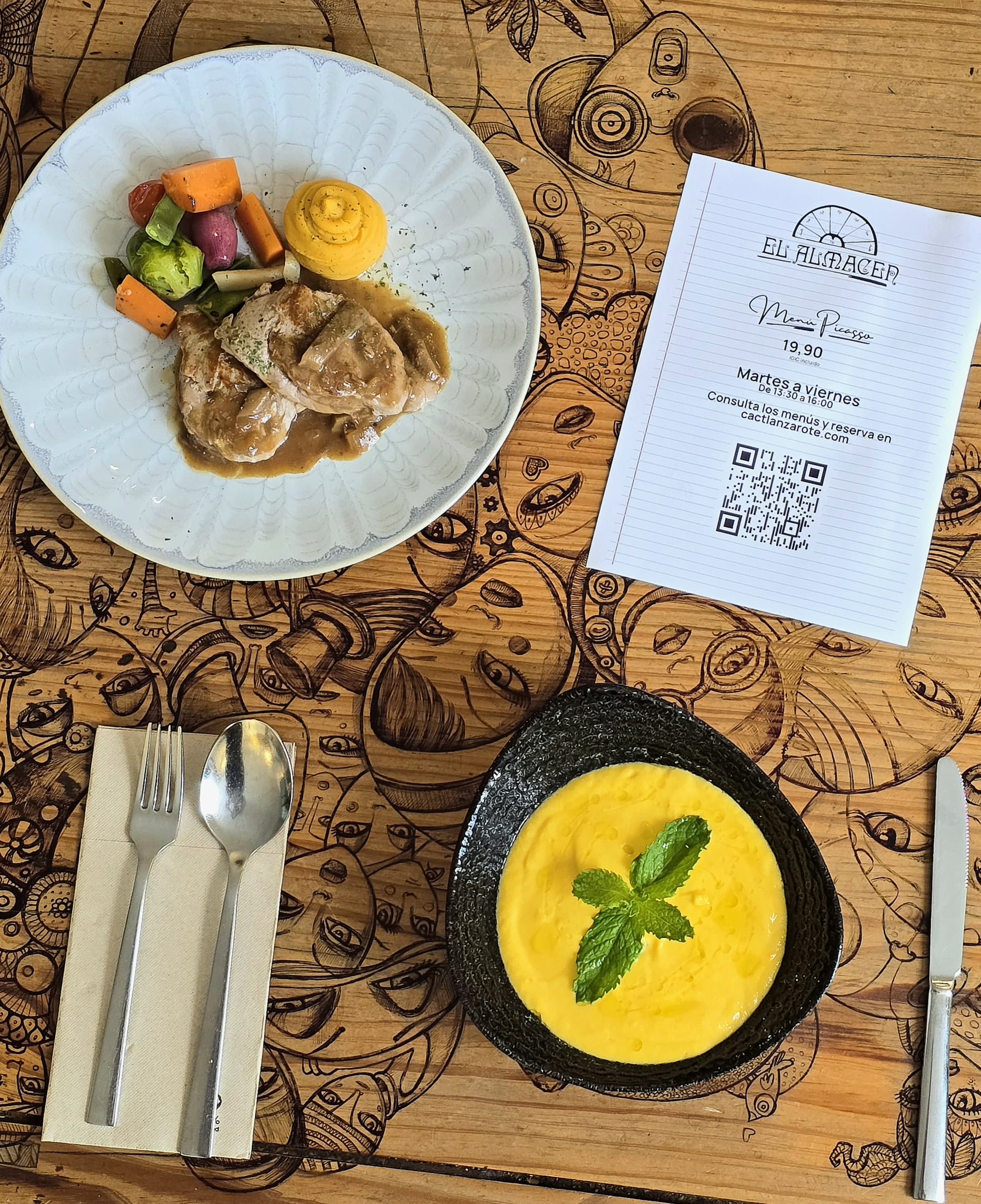 Menú Picasso.