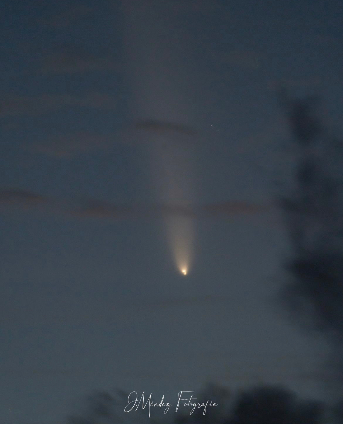 Cometa en Lanzarote. Imagen: Juan Méndez.