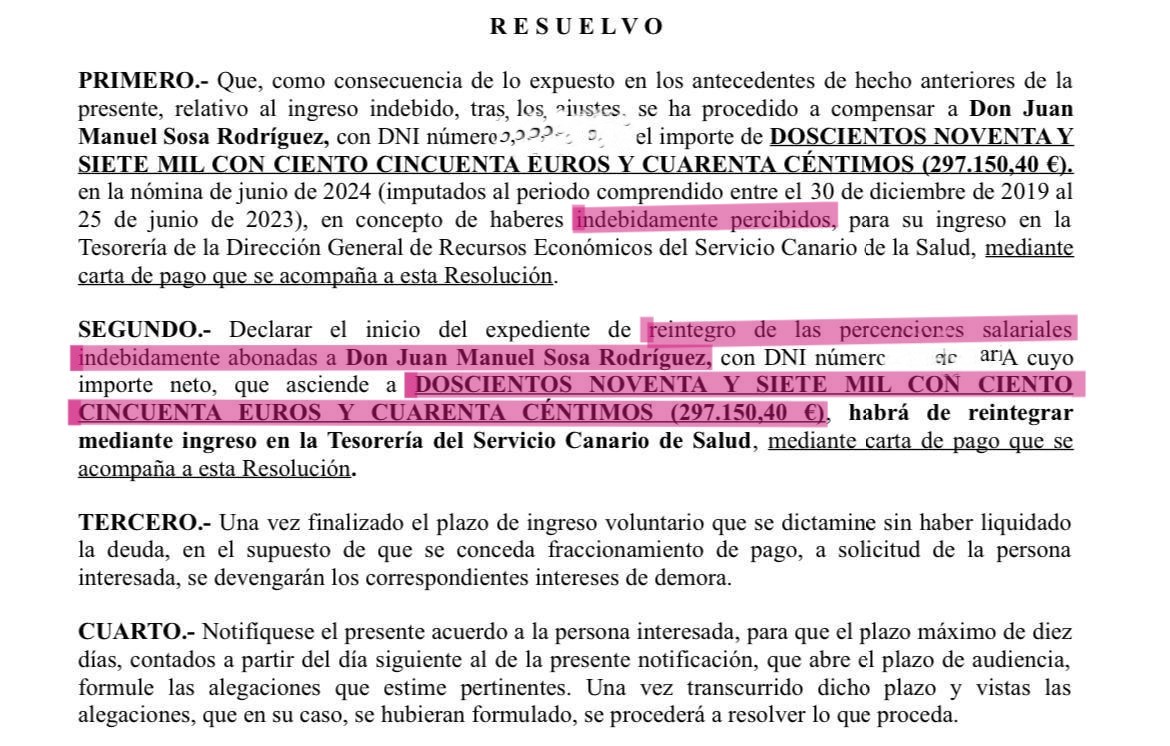 Resolución. Imagen: Coalición Canaria.