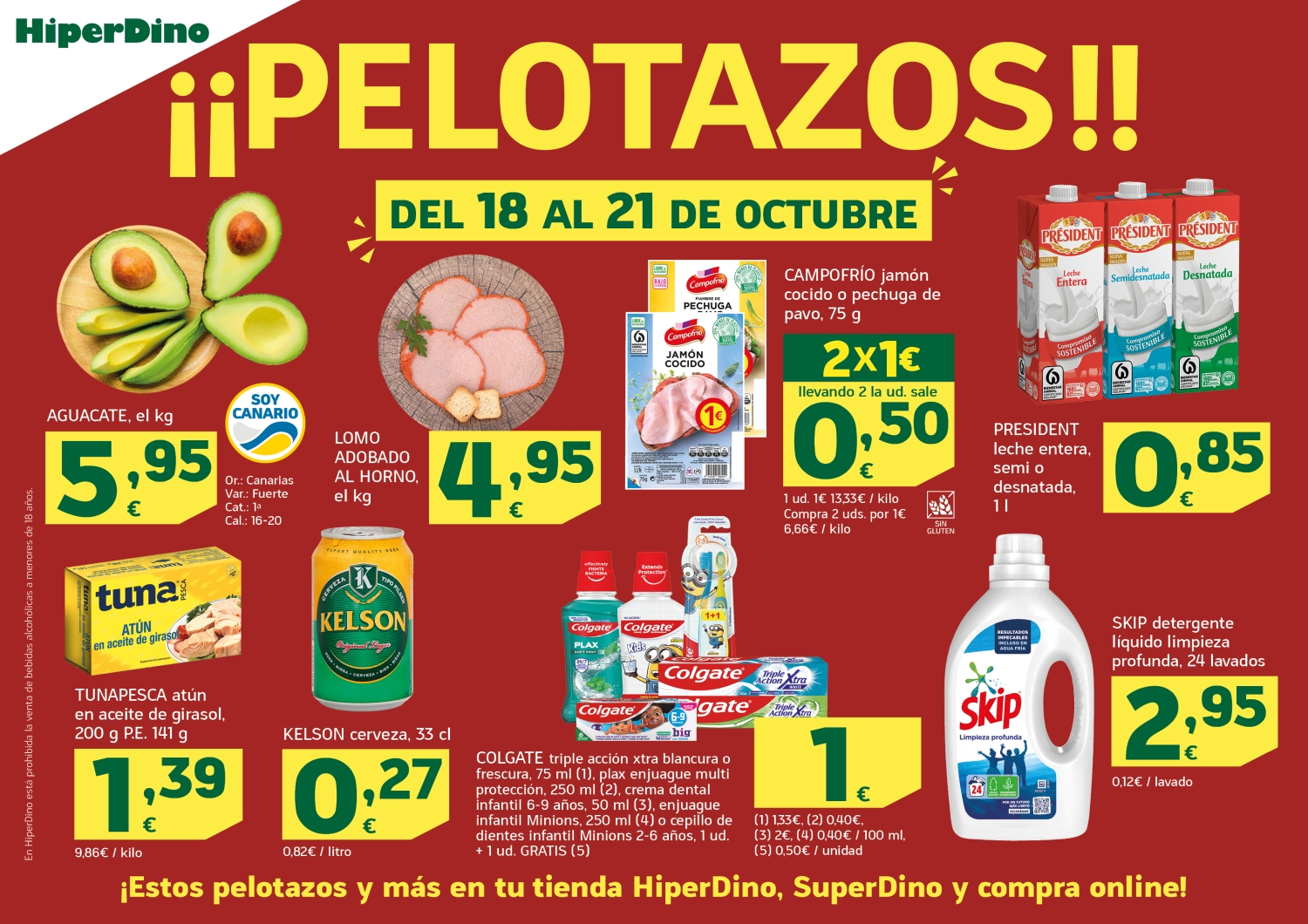 Cartel de la nueva acción de pelotazos.