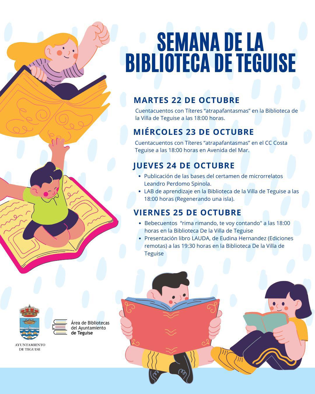 Cartel Semana de la Biblioteca Teguise.