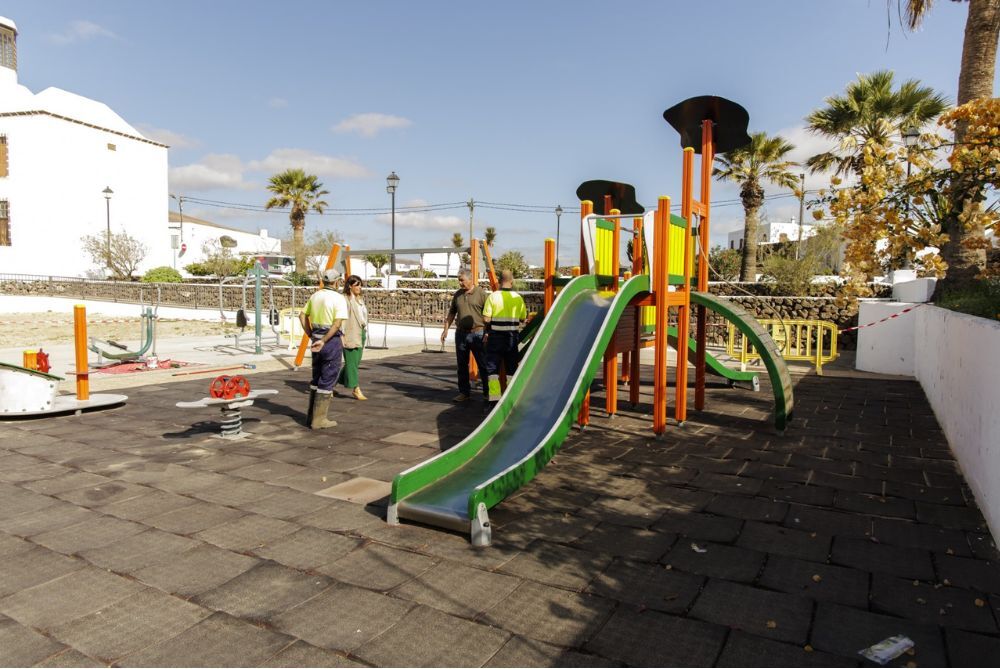 Colocación del parque infantil