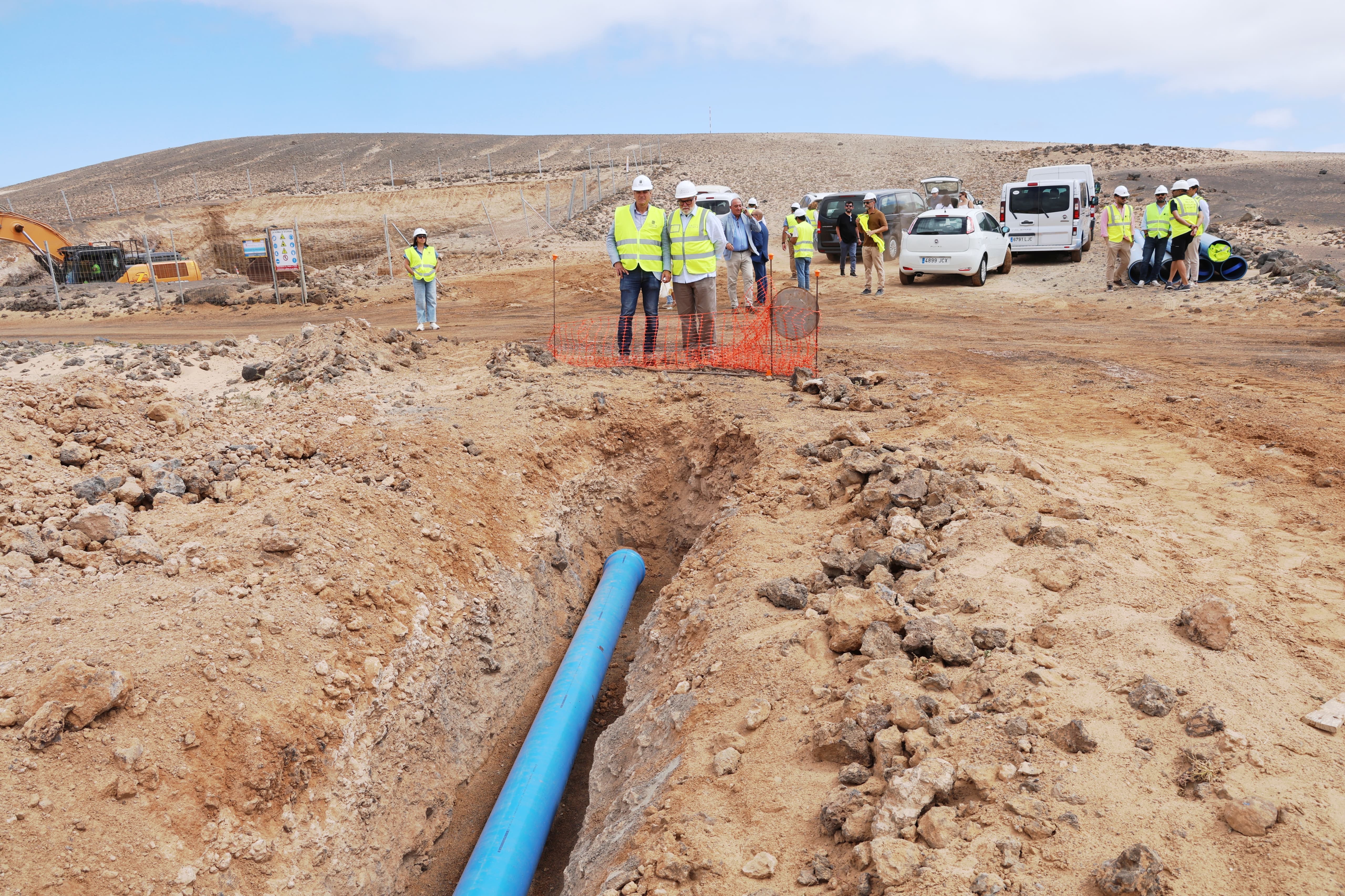 Visita a las obras de regadío Tinajo-Teguise