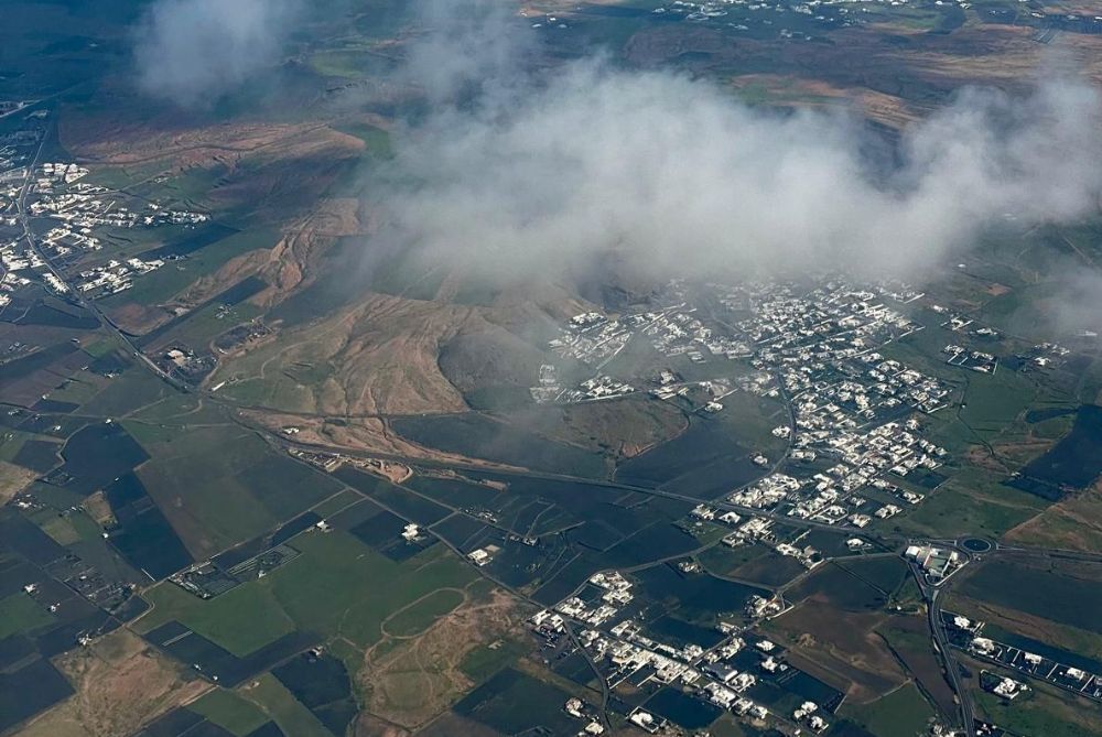 Lanzarote se ve verde desde el aire