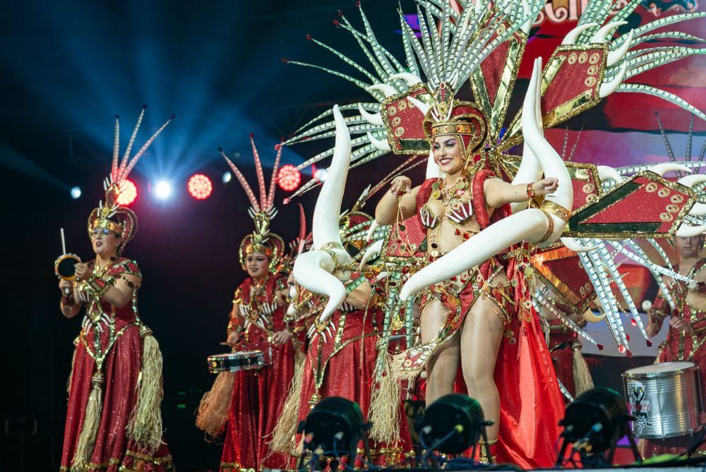 Exhibición de comparsas en Arrecife