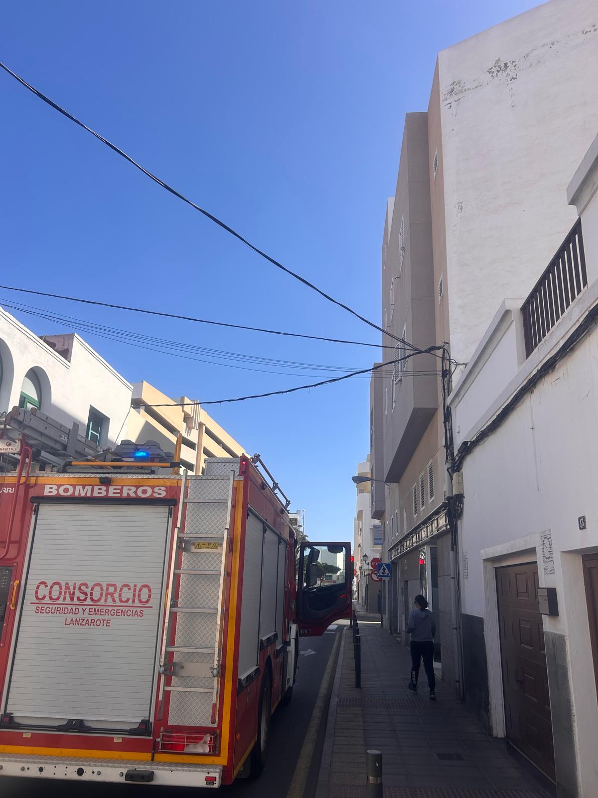 Un cable de tensión eléctrica se había soltado de su anclaje